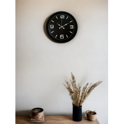 Mey İthalat® 36 Cm Siyah Dekoratif Duvar Saati