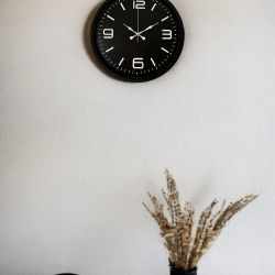 Mey İthalat® 36 Cm Siyah Dekoratif Duvar Saati