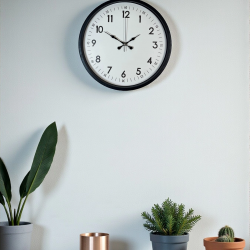 Mey İthalat® 36 Cm Siyah Dekoratif Duvar Saati