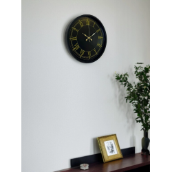 Mey İthalat® 36 Cm Siyah Dekoratif Duvar Saati