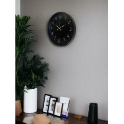 Mey İthalat® 36 Cm Siyah Dekoratif Duvar Saati