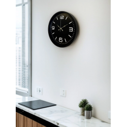 Mey İthalat® 36 Cm Siyah Dekoratif Duvar Saati