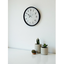 Mey İthalat® 36 Cm Siyah Dekoratif Duvar Saati