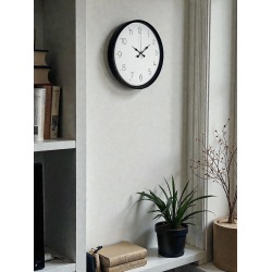 Mey İthalat® 36 Cm Siyah Dekoratif Duvar Saati