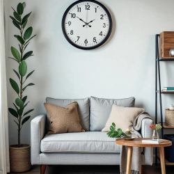 Mey İthalat® 36 Cm Siyah Duvar Saati