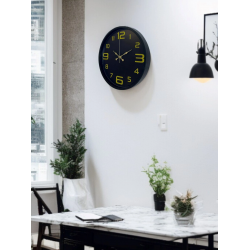 Mey İthalat® 36 Cm Siyah Gold Rakamlı Duvar Saati