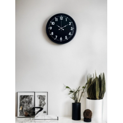 Mey İthalat® 36 Cm Siyah Modern Duvar Saati