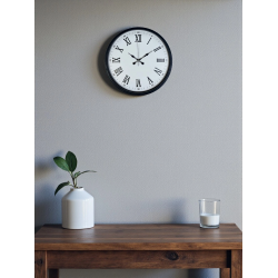 Mey İthalat® 36 Cm Siyah Roma Rakamlı Duvar Saati