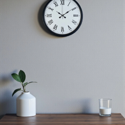 Mey İthalat® 36 Cm Siyah Roma Rakamlı Duvar Saati