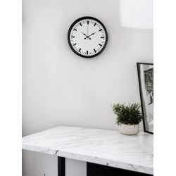 Mey İthalat® 36 Cm Siyah Sade Standart Duvar Saati