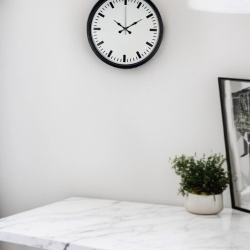 Mey İthalat® 36 Cm Siyah Sade Standart Duvar Saati