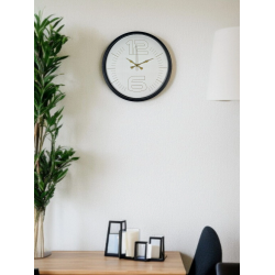 Mey İthalat® 36 Cm Siyah Sade Zarif Duvar Saati