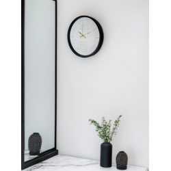 Mey İthalat® 36 Cm Siyah Sade Zarif Duvar Saati