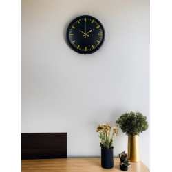 Mey İthalat® 36 Cm Siyah Şık Duvar Saati