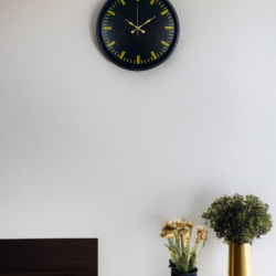 Mey İthalat® 36 Cm Siyah Şık Duvar Saati