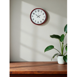 Mey İthalat® 36 Cm Standart Kırmızı Duvar Saati