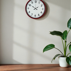 Mey İthalat® 36 Cm Standart Kırmızı Duvar Saati