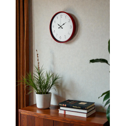 Mey İthalat® 36 Cm Standart Kırmızı Duvar Saati