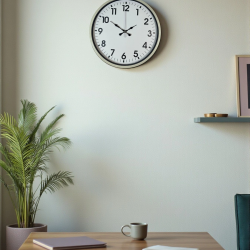 Mey İthalat® 36 Cm Standart Krem Duvar Saati