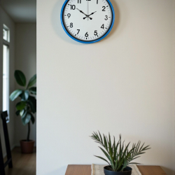 Mey İthalat® 36 Cm Standart Mavi Duvar Saati