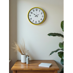 Mey İthalat® 36 Cm Standart Sarı Duvar Saati