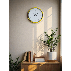 Mey İthalat® 36 Cm Standart Sarı Duvar Saati
