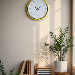 Mey İthalat® 36 Cm Standart Sarı Duvar Saati