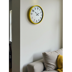 Mey İthalat® 36 Cm Standart Sarı Duvar Saati