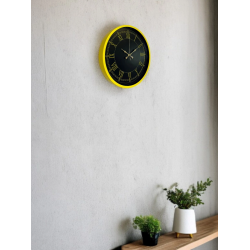 Mey İthalat® 36 Cm Standart Sarı Duvar Saati