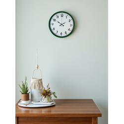 Mey İthalat® 36 Cm Standart Yeşil Duvar Saati