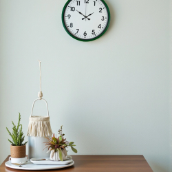 Mey İthalat® 36 Cm Standart Yeşil Duvar Saati