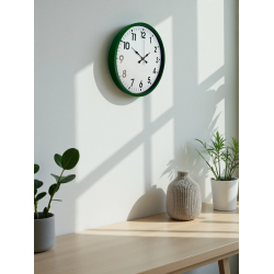 Mey İthalat® 36 Cm Standart Yeşil Duvar Saati