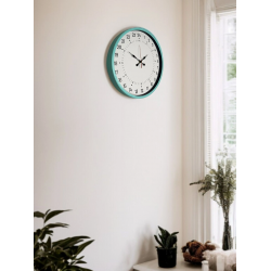 Mey İthalat® 36 Cm Turkuaz 24 Saat Göstergeli Özel Tasarım Duvar Saati