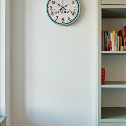 Mey İthalat® 36 Cm Turkuaz Çocuk Odası Duvar Saati