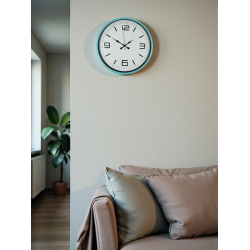 Mey İthalat® 36 Cm Turkuaz Dekoratif Duvar Saati