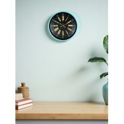 Mey İthalat® 36 Cm Turkuaz Dekoratif Duvar Saati