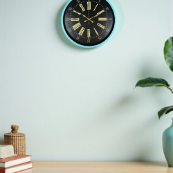 Mey İthalat® 36 Cm Turkuaz Dekoratif Duvar Saati