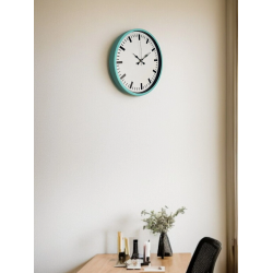 Mey İthalat® 36 Cm Turkuaz Sade Şık Duvar Saati