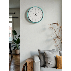 Mey İthalat® 36 Cm Turkuaz Standart Duvar Saati