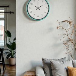 Mey İthalat® 36 Cm Turkuaz Standart Duvar Saati