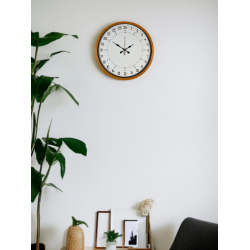 Mey İthalat® 36 Cm Turuncu 24 Saat Göstergeli Özel Tasarım Duvar Saati