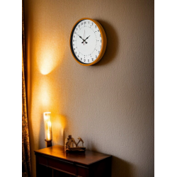 Mey İthalat® 36 Cm Turuncu 24 Saat Göstergeli Özel Tasarım Duvar Saati