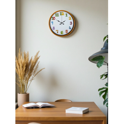 Mey İthalat® 36 Cm Turuncu Çocuk Odası Duvar Saati