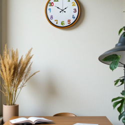 Mey İthalat® 36 Cm Turuncu Çocuk Odası Duvar Saati