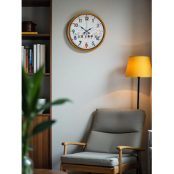 Mey İthalat® 36 Cm Turuncu Çocuk Odası Duvar Saati
