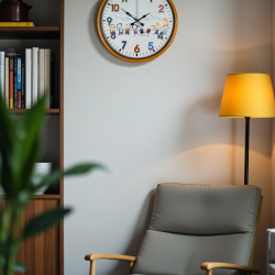 Mey İthalat® 36 Cm Turuncu Çocuk Odası Duvar Saati