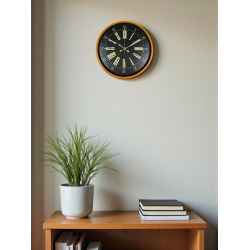 Mey İthalat® 36 Cm Turuncu Dekoratif Duvar Saati