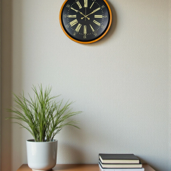 Mey İthalat® 36 Cm Turuncu Dekoratif Duvar Saati