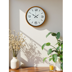 Mey İthalat® 36 Cm Turuncu Dekoratif Duvar Saati