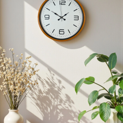 Mey İthalat® 36 Cm Turuncu Dekoratif Duvar Saati